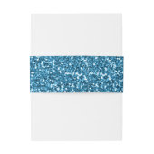 Boston Blauwe Glitters Uitnodigingen Wikkel (Achterkant Voorbeeld)