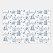  Boston Blue Gift Wrap Set Inpakpapier Vel (Voorkant)