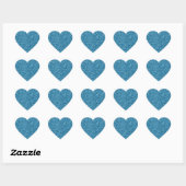 Boston Blue Glitter Hart Sticker (Vel)