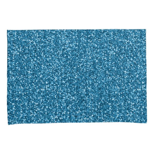 Boston Blue Glitter Kussensloop (Voorkant-Rechts)