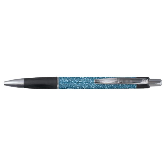 Boston Blue Glitter Pen (Achterkant)