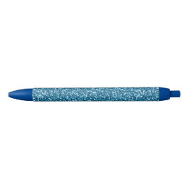 Boston Blue Glitter Zwarte Inkt Pen