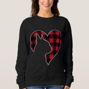 Boston Bostie Terrier Dog met kerstbuffalo Play Trui