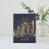Boston, Boston, Massachusetts City Skyline met kaa Briefkaart (Staand voorkant)
