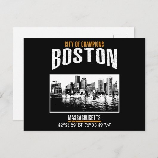 Boston Briefkaart (Voorkant / Achterkant)