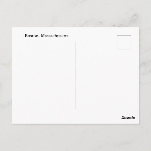 Boston Briefkaart (Achterkant)