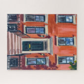 Boston Brownstones Massachusetts Aquarel Legpuzzel (Horizontaal)