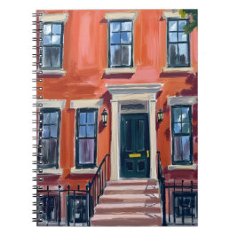 Boston Brownstones Massachusetts Aquarel Notitieboek