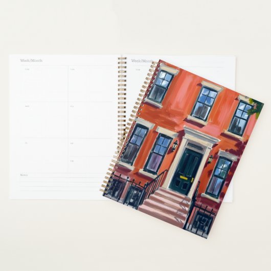 Boston Brownstones Massachusetts Aquarel Planner (Display)