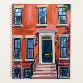 Boston Brownstones Massachusetts Aquarel Planner