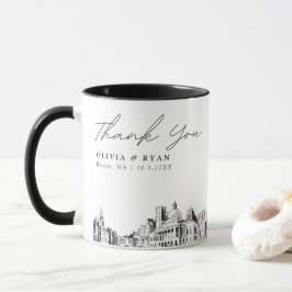 Boston bruiloft aangepaste gepersonaliseerde koffi mok