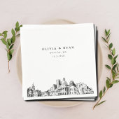 Boston bruiloft cocktail servet