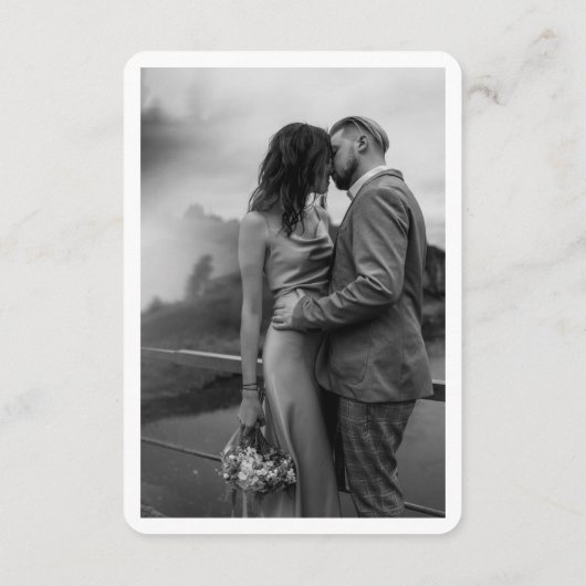 Boston bruiloft moderne details QR-code Informatiekaartje (Achterkant)