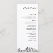 Boston bruiloft receptie diner menu (Voorkant / Achterkant)