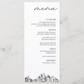 Boston bruiloft receptie diner menu (Voorkant)