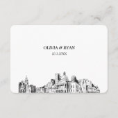 Boston Bruiloft Traditionele RSVP Maaltijd Optie Informatiekaartje (Achterkant)