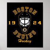 Boston Bruins Hockey Mask Black Officially License Poster (Voorkant)