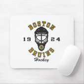 Boston Bruins Hockey Mask Gray Officially Licensed Muismat (Met muis)