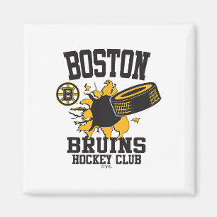 Boston Bruins Hockey Puck Gebarsten Grijs Officiee Magneet