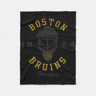 Boston Bruins Hockeymasker Wit Officieel Gelicenti Fleece Deken