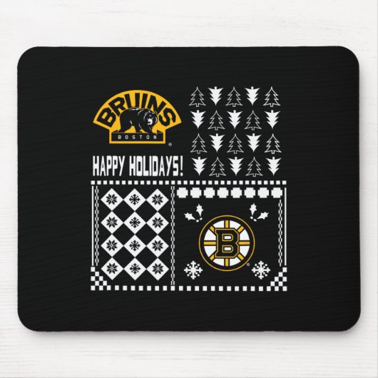 Boston Bruins lelijke kersttrui Muismat (Voorkant)