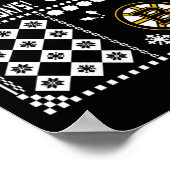Boston Bruins lelijke kersttrui Poster (Hoek)
