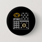 Boston Bruins lelijke kersttrui Ronde Button 5,7 Cm (Voorkant)