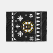 Boston Bruins Lelijke Kersttrui Vakantie Fleece Deken (Voorkant (Horizontaal))