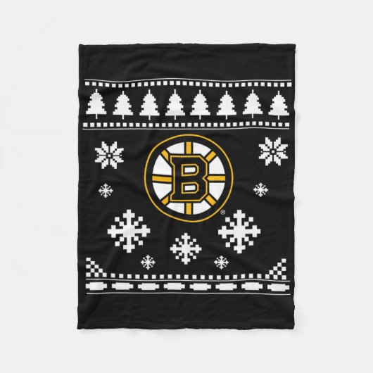 Boston Bruins Lelijke Kersttrui Vakantie Fleece Deken (Voorkant)