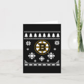 Boston Bruins Lelijke Kersttrui Vakantie Kaart (Voorkant)