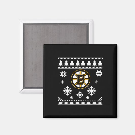 Boston Bruins Lelijke Kersttrui Vakantie Magneet (Voorkant / Achterkant)