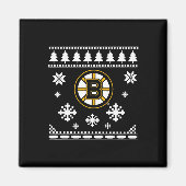 Boston Bruins Lelijke Kersttrui Vakantie Magneet (Voorkant)