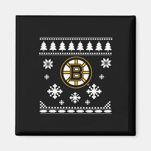 Boston Bruins Lelijke Kersttrui Vakantie Magneet (Voorkant)