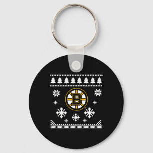 Boston Bruins Lelijke Kersttrui Vakantie Sleutelhanger
