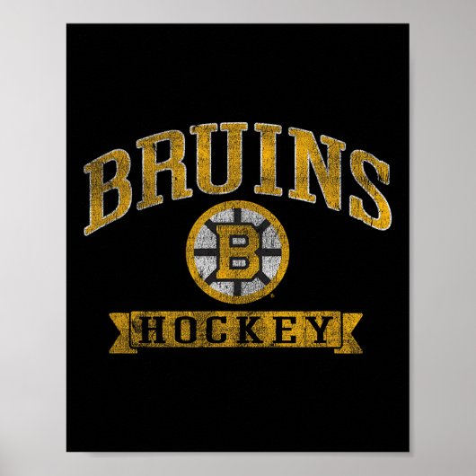 Boston Bruins Vintage Hockey Dark Heather Nhl  Poster (Voorkant)