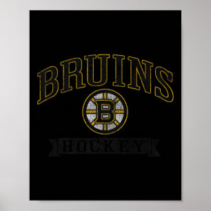Boston Bruins Vintage Hockey Grijs Officieel Gelic Poster