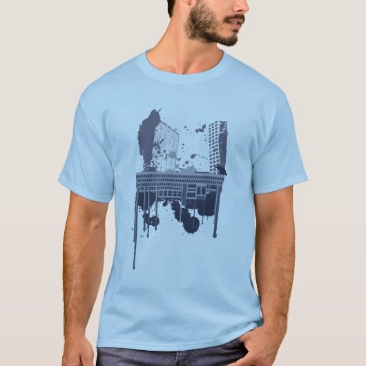 Boston Brutal (blauwe versie) T-shirt (Voorkant)