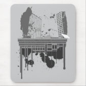 Boston Brutal (grijze versie) Muismat (Voorkant)