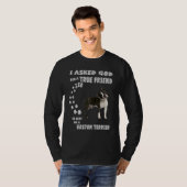Boston Bull Terrier Dog mam Papa Costume Cute Bost T-shirt (Voorkant volledig)