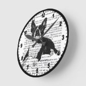 BOSTON BULL TERRIER WALL CLOCK ARA ARTIST RONDE KLOK (Hoek)