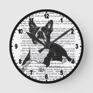 BOSTON BULL TERRIER WALL CLOCK ARA ARTIST RONDE KLOK