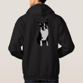 BOSTON BULL TERRIOR GRAY ZIP UP FLEECE MANNEN JACK HOODIE (Achterkant)