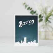 Boston by Night Skyline - Boston, Massachusetts, U Briefkaart (Staand voorkant)