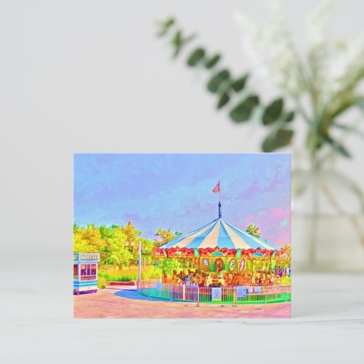 Boston Carousel door Shawna Mac Briefkaart (Staand voorkant)