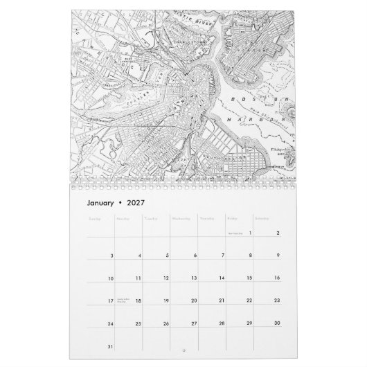  Boston Cartografiekalender Kalender (Jan 2027)