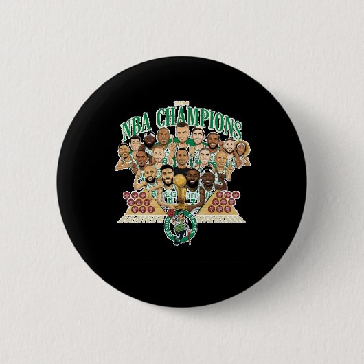 Boston Celtics Banner 18 (team exclusief) Ontspann Ronde Button 5,7 Cm (Voorkant)