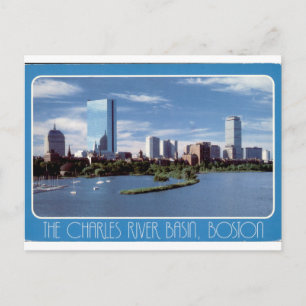 Boston Charles River Basin Klassiek Silhouet Uitzi Briefkaart