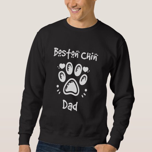 Boston Chin Dad Boston Terrier Japanse Chin Mix D Trui (Voorkant)
