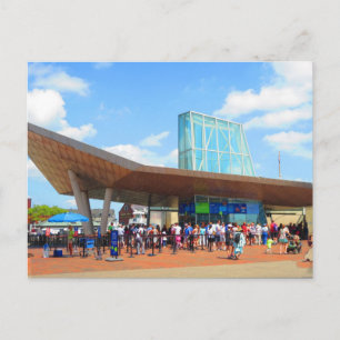 Boston City beroemd Aquarium uitzicht uit Bus Wind Briefkaart