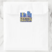 Boston City Kleuren Vierkante Sticker (Tas)